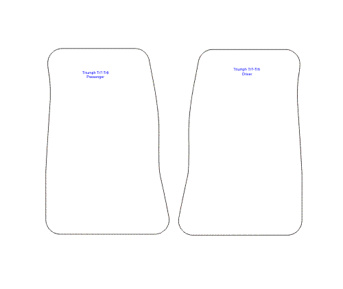 To fit Triumph TR7 Car Mats 1974 - 1981 & Heel Pad (B) - Picture 5 of 16